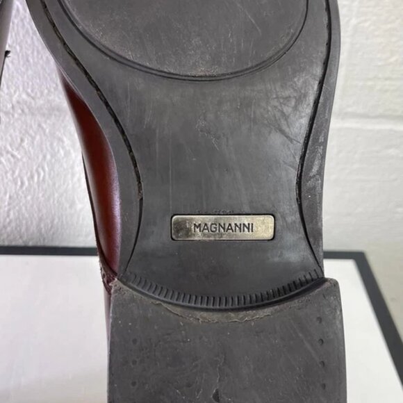 Magnanni 13317 Cap Toe Brown Leather Oxford Dress Shoes Lace up Men's Size 8.5 M - Picture 13 of 13